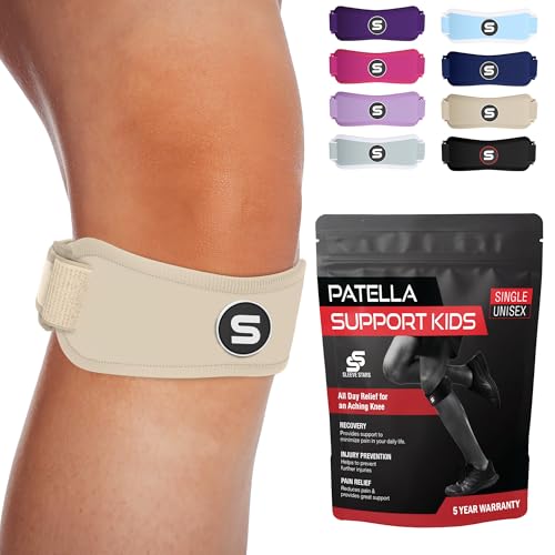 Patellar Tendon Support Strap Swedish Brand for Women & Men Effective Osgood Schlatter Knee Brace Youth & Kids with 3 Adjustable Length fits
