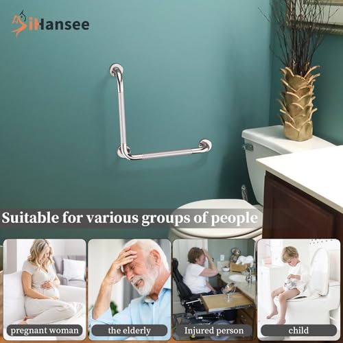 L Shaped Bathroom Grab Bars