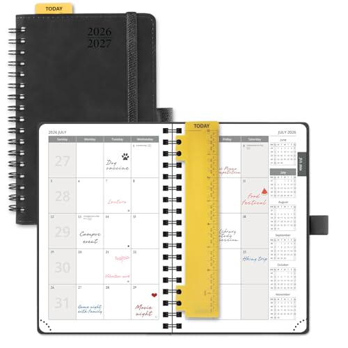 2026 2027 Monthly Planne 18 Month Calendar Agenda with Expense Tracker