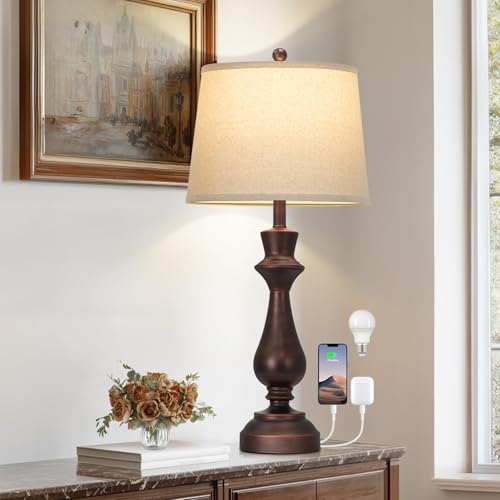 Set of 2 Modern Table Lamps for Living Room Bedroom