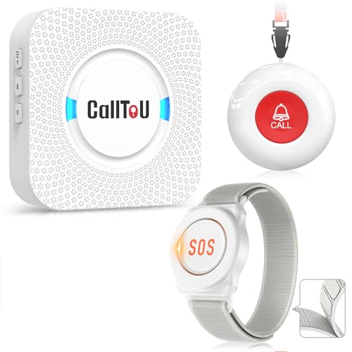 Caregiver Pager Wireless Call Button Nurse Alert System 500+ Feet for Home