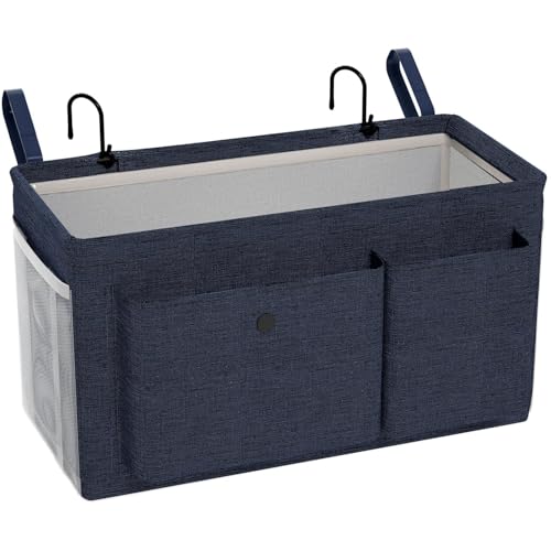 Bedside Caddy Bedside Organizer with Fixed Straps & Water Bottle Holder