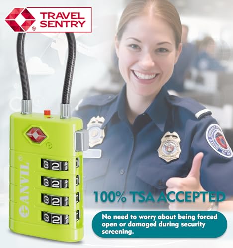 TSA Approved Luggage Locks with Search Alert Indicator