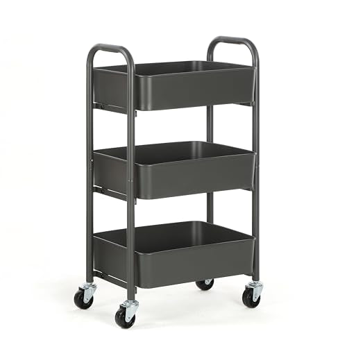 3 Tier Delicate Compact Rolling Metal Storage Organizer