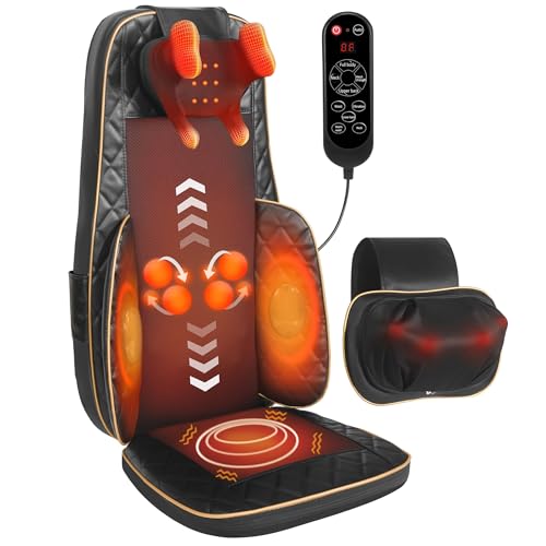 Shiatsu Neck and Back Massager Chair Pad with Heat