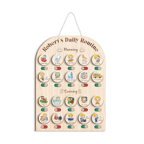 Personalized Wooden Daily Routine Chart