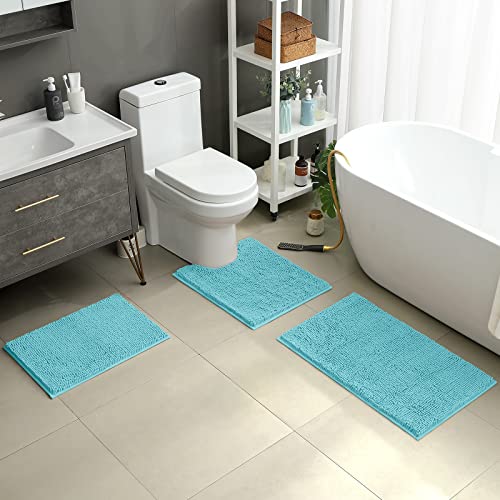 Chenille Bath Mat Set of 3
