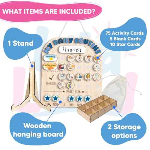 Wooden Chore Chart for Boys