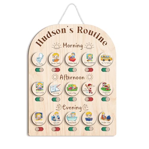 Wooden Chore Chart for Kids Visual Schedule