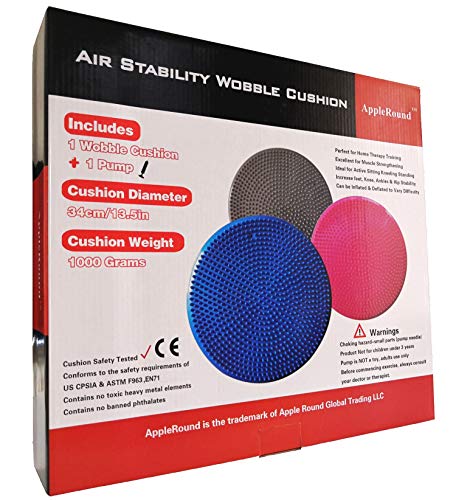 Inflated Wobble Cushion with Hand Pump