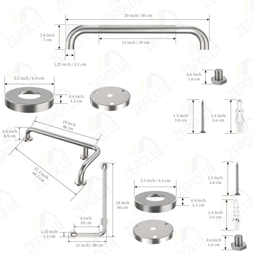 L Grab Bar for Bathroom
