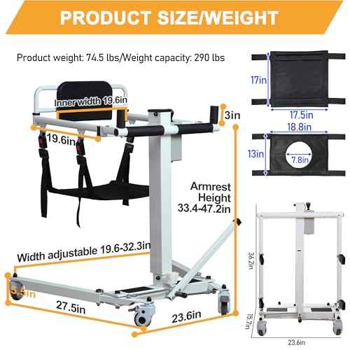 Electric Patient Lift Transfer Chair Lifts for Elderly Patients Transfer Lift Chair Electric Chair Lift Assist Devices for Seniors