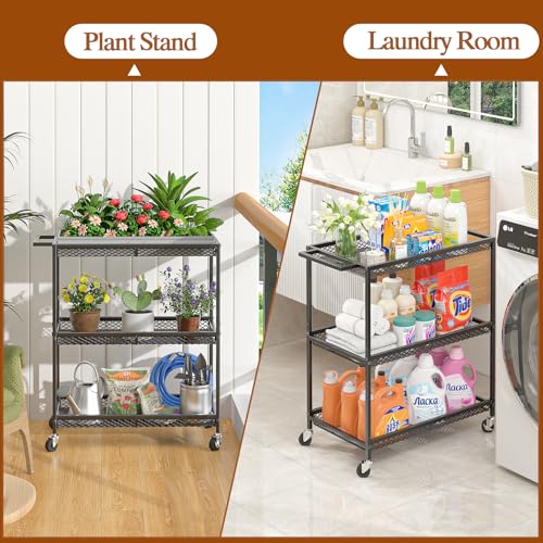 3 Tier Rolling Utility Kitchen Cart