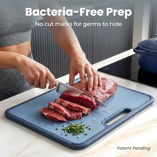 Plastic Cutting Board Set with Holder