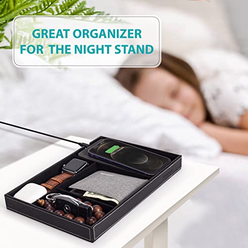 Valet Tray Built in Wireless Charging Pad