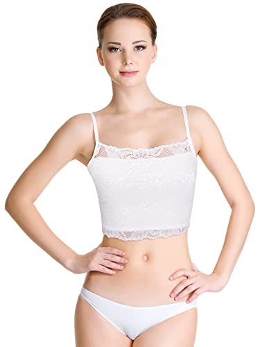 4 Pack Women Soft Lace Cami Stretch Half Camisole Top