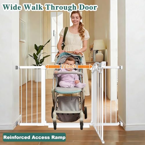 Extra Wide Baby Gate for Kids Or Pets Walk Thru Dog Gates for The House Doorway Child Safety Gate