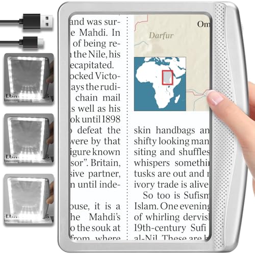 Rechargeable Magnifying Glass with Light