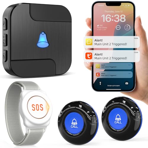 Wi Fi Wireless Caregiver Pager Call Button for Elderly at Home