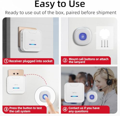 Caregiver Pager Wireless Call Button for Elderly