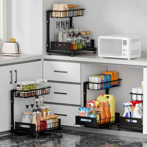 L Shaped Under Sink Organizer