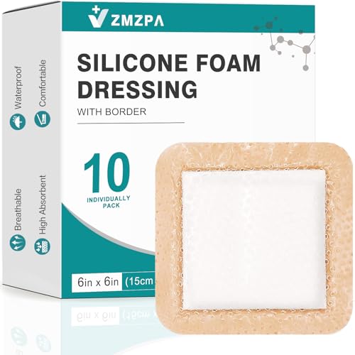Silicone Foam Dressing 6x6 Gentle Border Pads