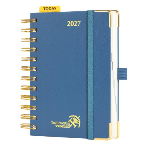 2026 2027 Academic Daily Planner One Page Per Day Hardcover Appointment Book with Hourly Time Slots