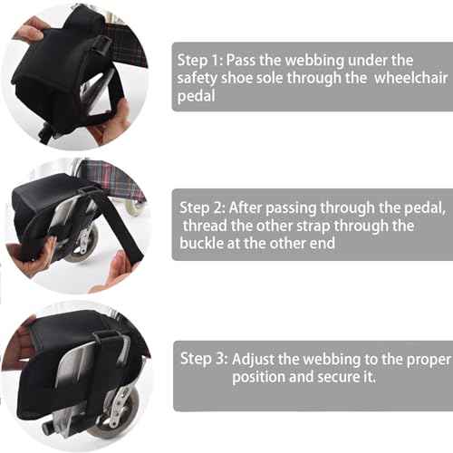 Wheelchair Restraint Shoes Prevent The Foot from Falling Off The Footrest Adjustable & Easy to Wear