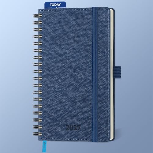 2027 Weekly Planner Leather Spiral Soft Cover Calendar