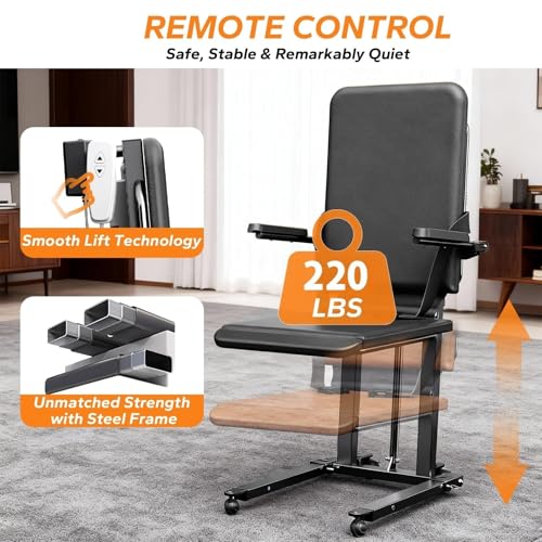 Upgrade Steel Electric Lift Chair with Advanced Wheels and PU Cushion