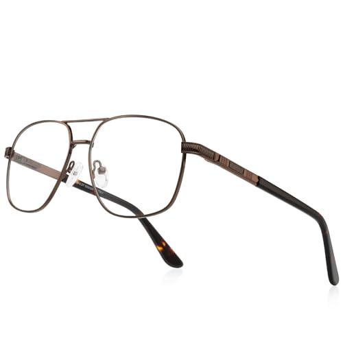 RBPilot Square Metal Aviator Reading Glasses for Men