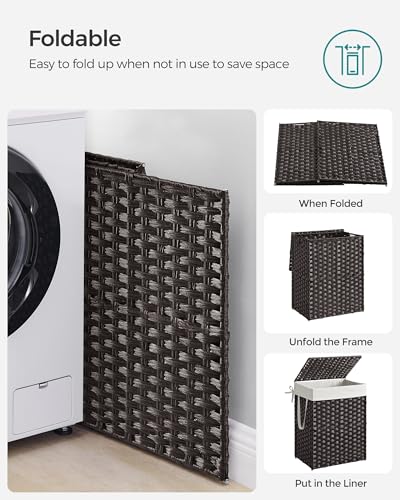Slim Laundry Hamper with Lid