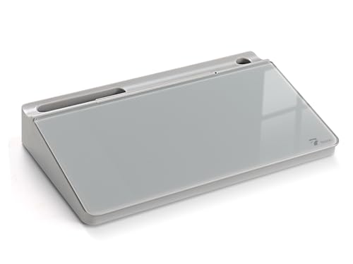 Glass Desk Whiteboard with Storage