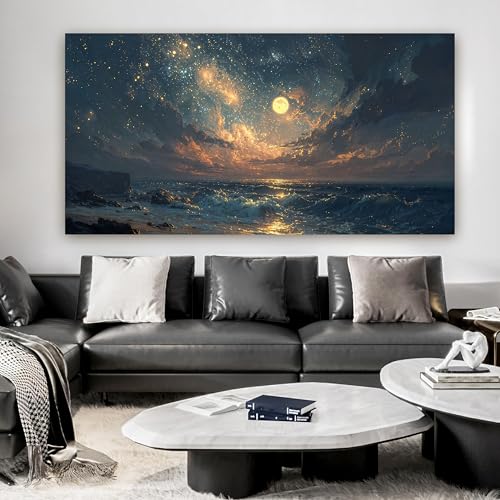 Oversized Wall Art Decor Gold Boho Canvas Art Wall Decor For Living Room