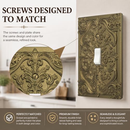 Victorian Floral Single Toggle Switch Cover Plate