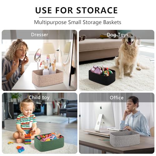 4 Pack Small Storage Shelf Baskets for Organizing