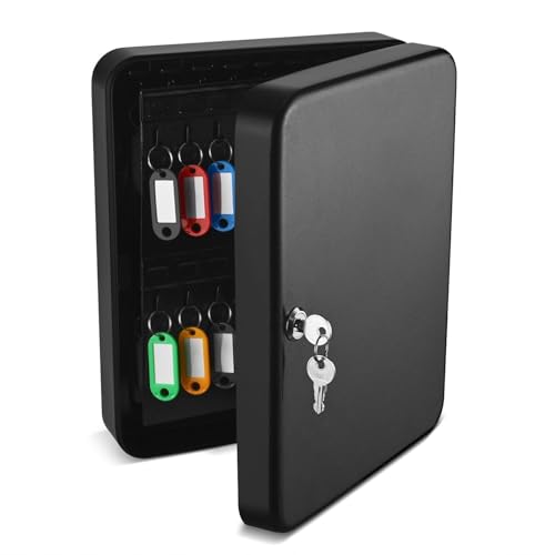 Key Cabinet Steel Box with Combination Lock with Number Tags & Hooks