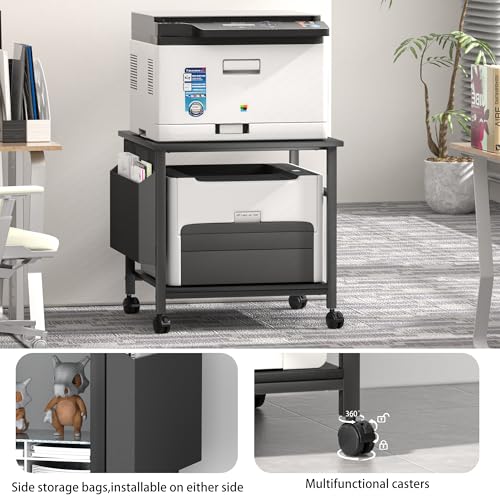 Large Printer Stand with Storage Shelf