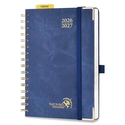 2026 2027 Academic Daily Planner One Page Per Day Hardcover Appointment Book with Hourly Time Slots