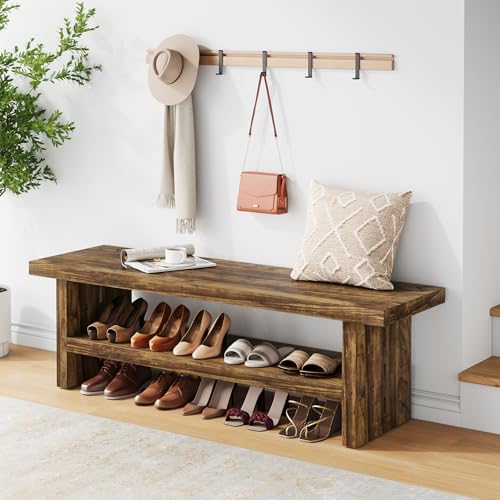 2 Tier Entryway Bench