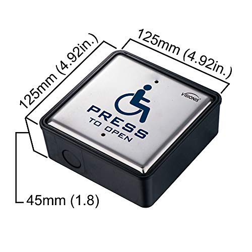 VAR#879 VIS 7039 Stainless Stell Handicap Exit Button