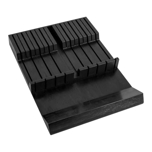 in Drawer Knife Block Bamboo Kitchen Knife Drawer Organizer