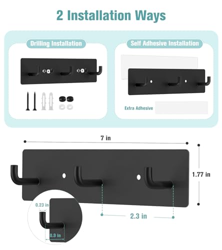 Key Rail with 3 Key Hooks