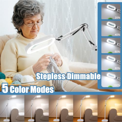 Magnifying Glass with Light and Stand