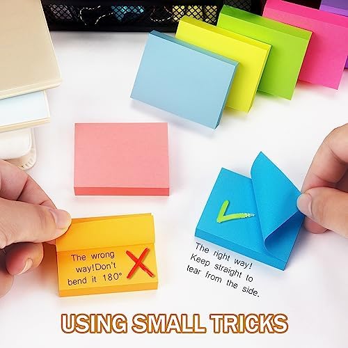 1.5x2 Sticky Notes Bright Colors Self