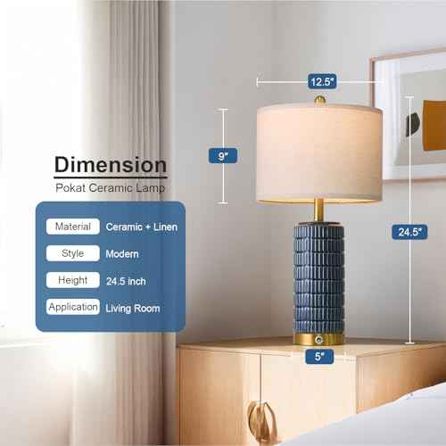 Touch Bedside Table Lamps with USB Ports for Bedroom