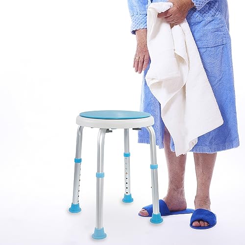 Medical Tool Free Assembly Shower Stool with Adjustable Height