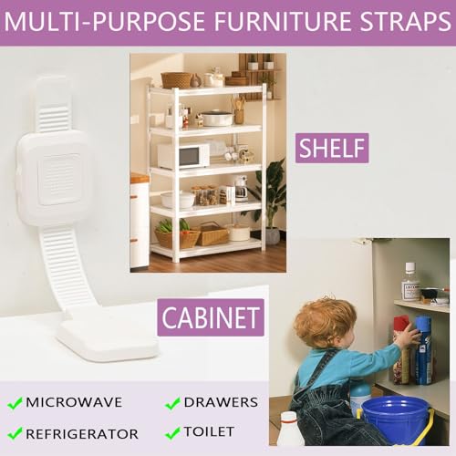 Upgraded No Drill Adhesive Furniture Anchor