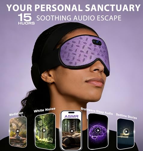 Sleep Mask Headphones Bluetooth 5.4 with 3D Removable Hot & Cold Compress