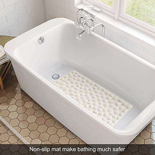 Non Slip Bathtub Mat OTHWAY Soft Rubber Bathroom Bathmat with Strong Suction Cups